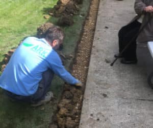 Pittsburgh French drain installation